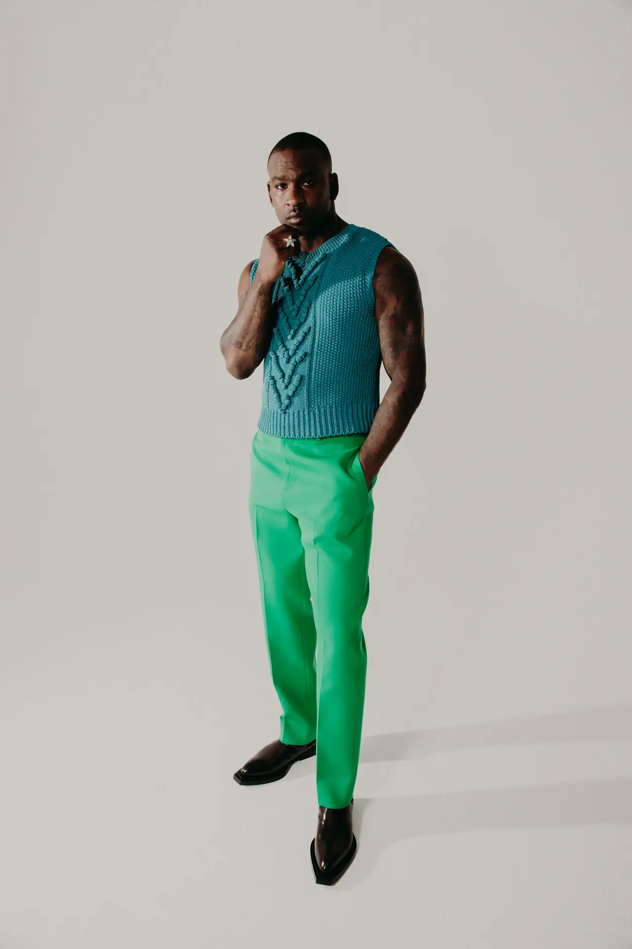 Studio fashion portrait